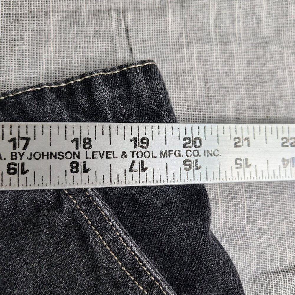 VINTAGE Polo Jeans Shorts Mens Size 40 Dark Wash Black Artillery Cargo Baggy Y2K - Picture 5 of 13